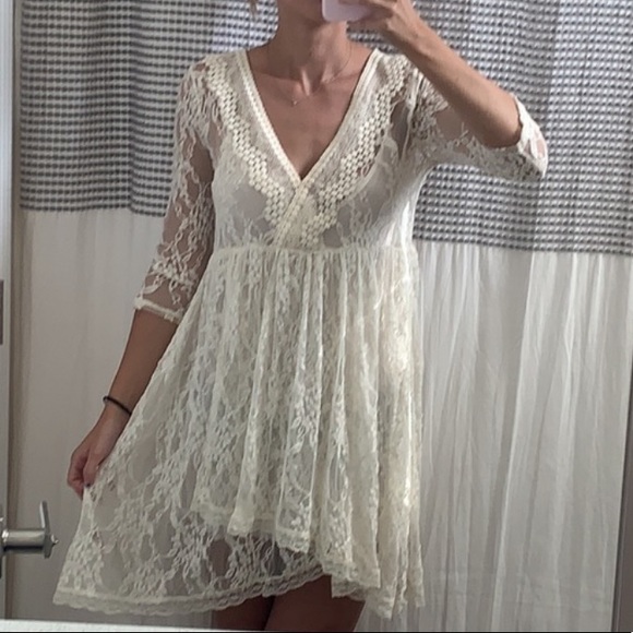 Free People Lace Mini Dress - Picture 5 of 16
